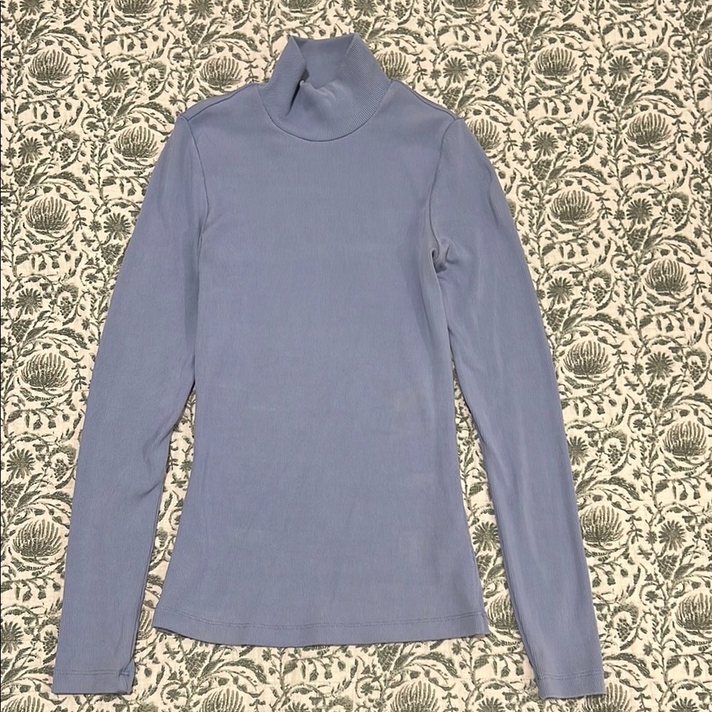 & Other Stories Fitted Light Blue Turtleneck